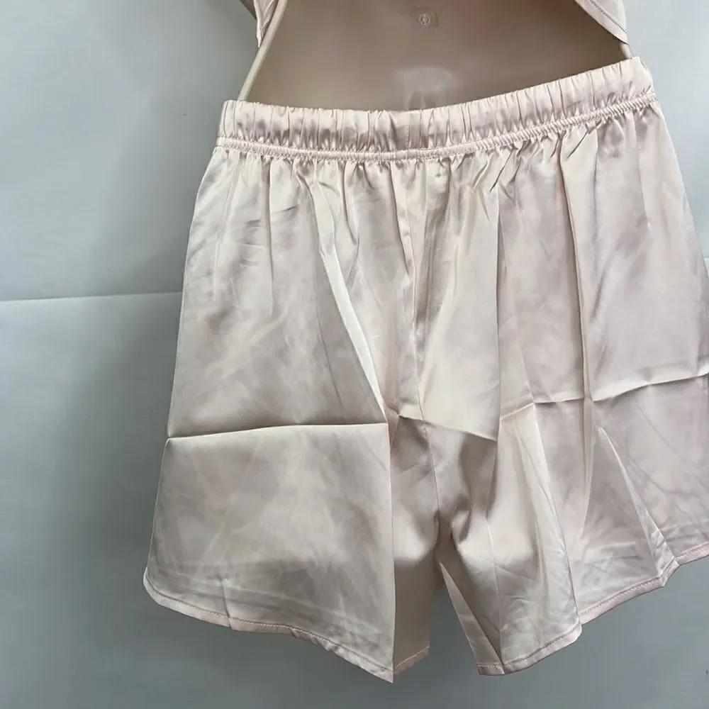 Ekouaer Blush Pink Two-piece shortie pajama set NWT size small